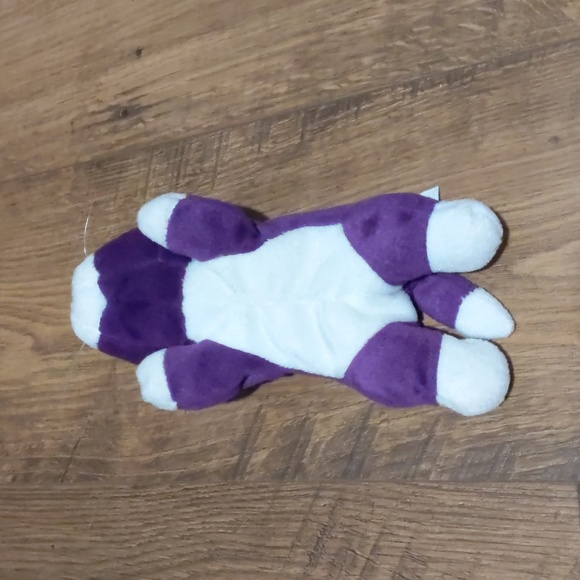 Authentic Vintage Lisa Frank Happy Purple Cat Beanie Stuffed Animal - Picture 3 of 8